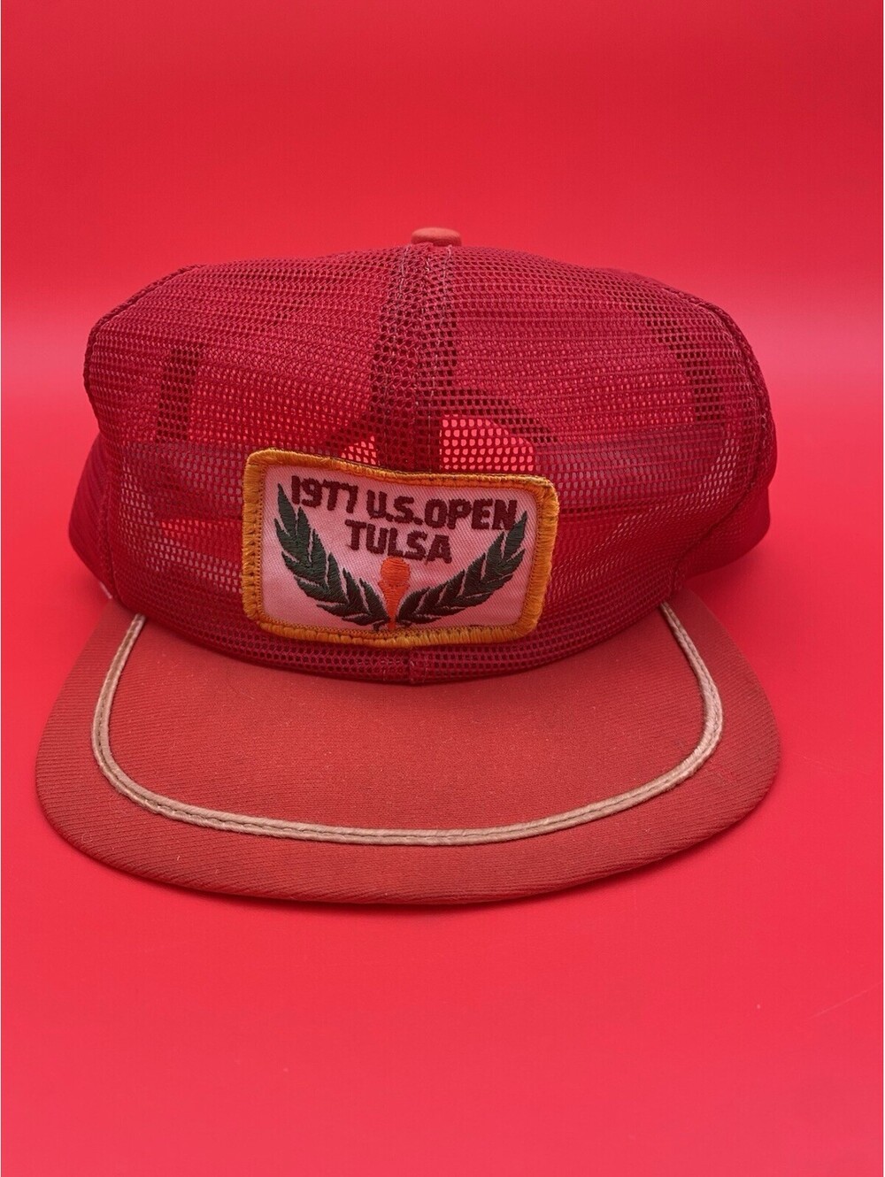 1977 U.S. Open Tulsa Red Mesh Snpaback Hat - Rare Vintage Men's Golf Hat